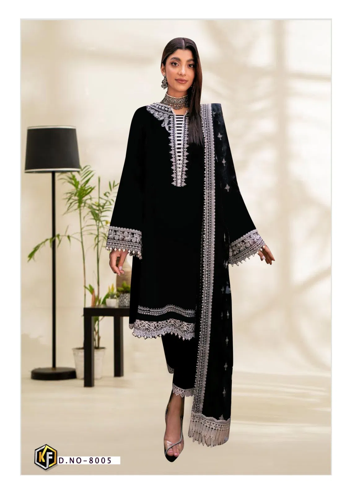Roha Black And White Vol 8 By Keval Karachi Cotton Printed Dress Material Wholesale